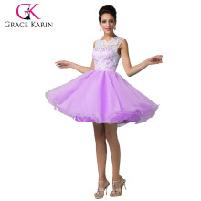 Grace Karin New Design Short Graduation sem mangas curto padrões de vestido de baile CL6123-6 #